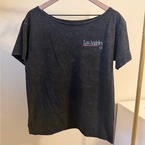 Hollister Black Cotton Logo Tee